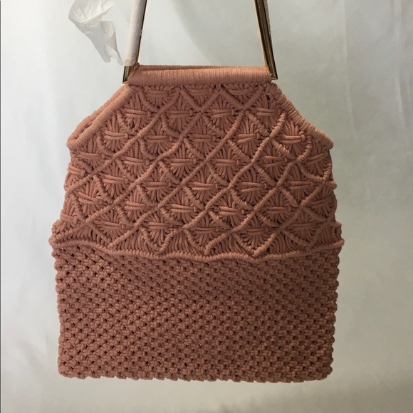 ULLA JOHNSON WOMAN   LIA CROCHETED  COTTON TOTE - Picture 3 of 7